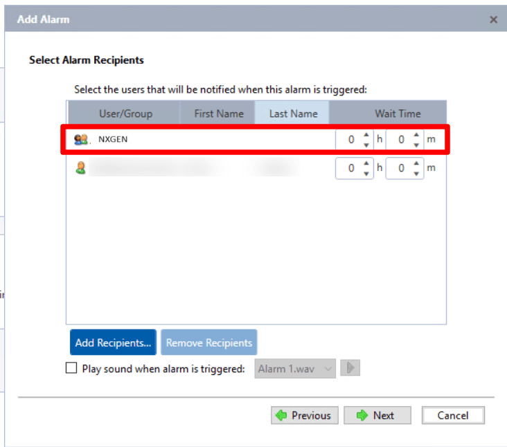 Avigilon Finalize Alarm